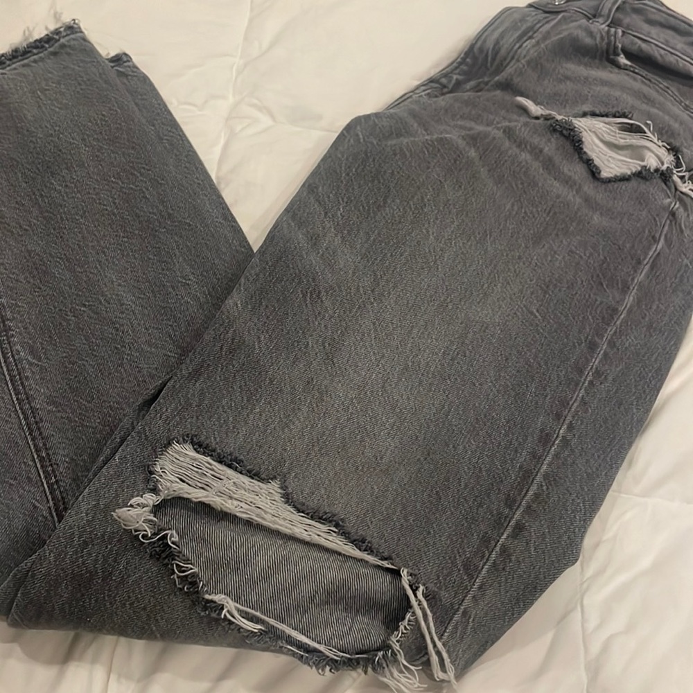 AE ripped mom jeans- 2 long